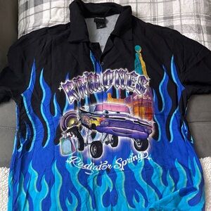 FiAAK Black and Blue Graphic Men's Shirt